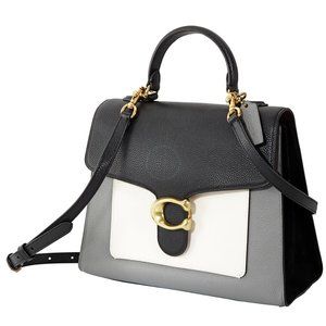 Classic Coach Tabby Bag with Handle and Shoulder Strap (Tri color)